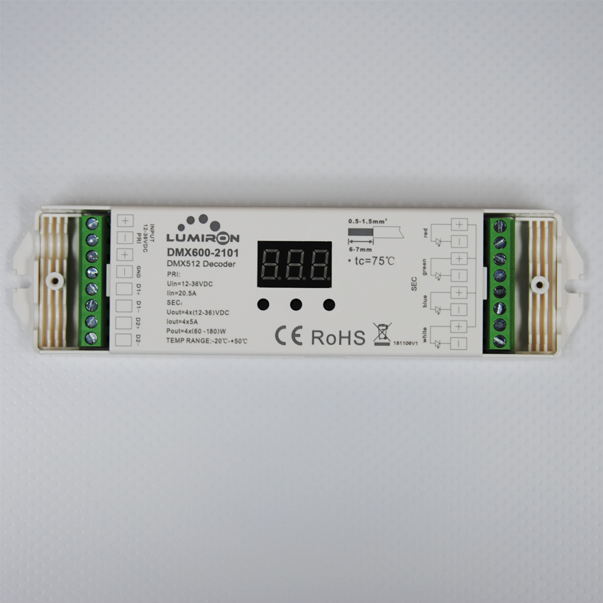 DMX 600 RGBW 4 ZONES LED CONTROLLER