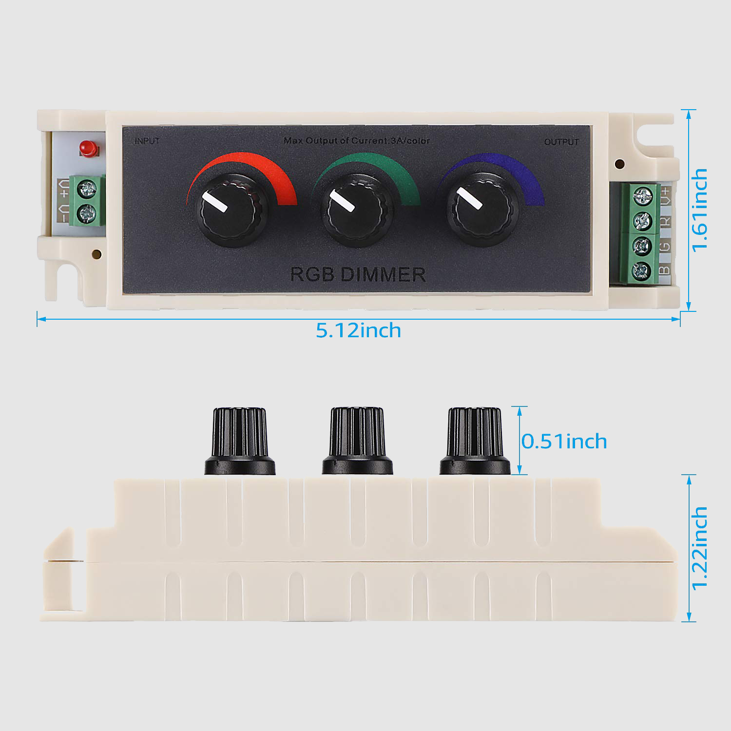 3 Channel Dimmer RGB Controller