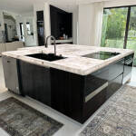 backlit kitchen island