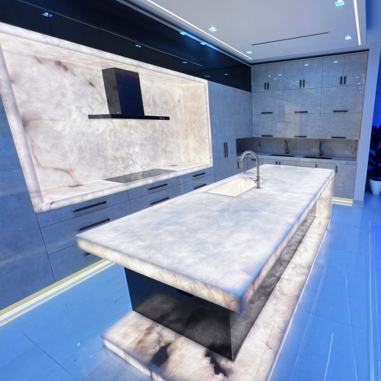 Backlit LED countertop project in Naples