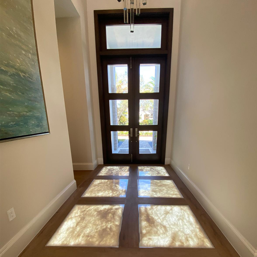 elegant led floor panel installation in sarasota