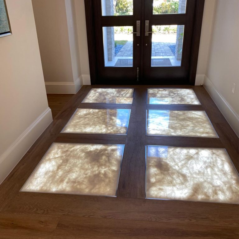 elegant led floor panel installation in sarasota