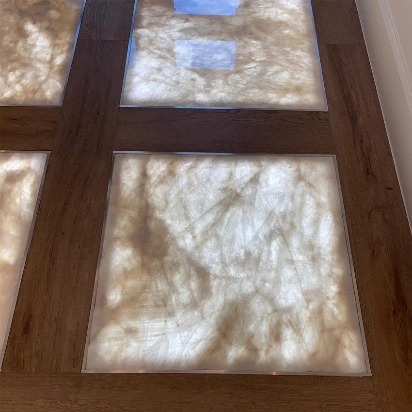 elegant led floor panel installation in sarasota