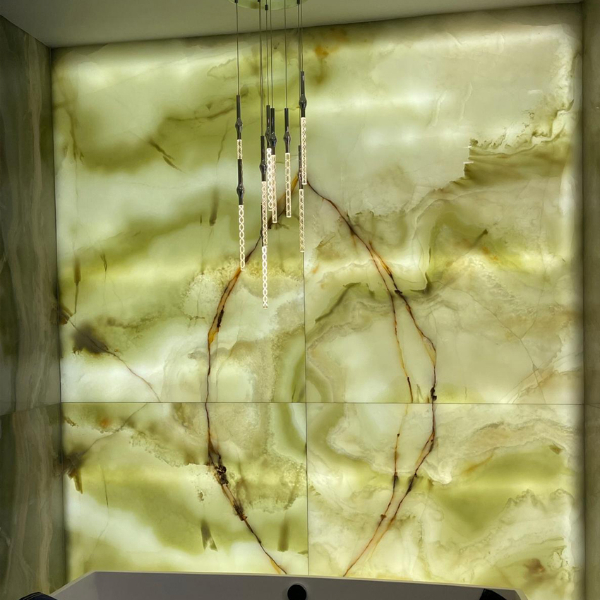 Illuminated Stone Bathroom