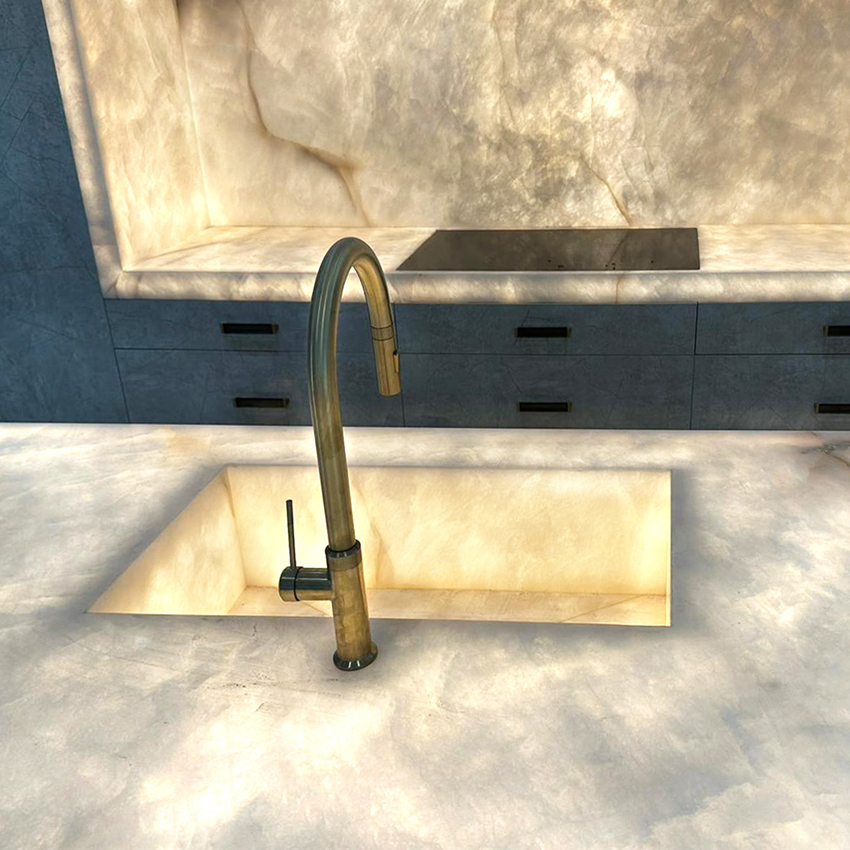 Backlit LED countertop project in Naples