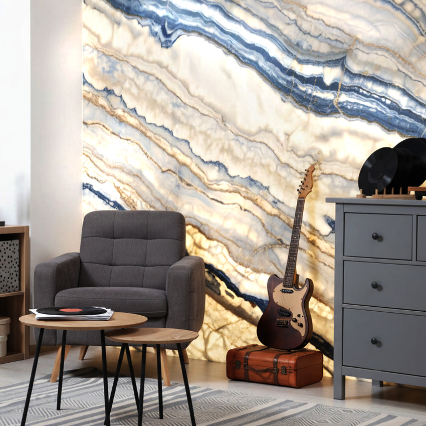 Modern Backlit Feature Wall for Elegant Bedroom Spaces